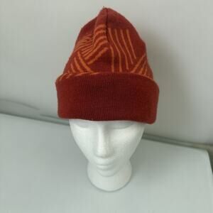 Helly Hansen Beanie Orange Red Ski Outdoors Hiking Warm Wool